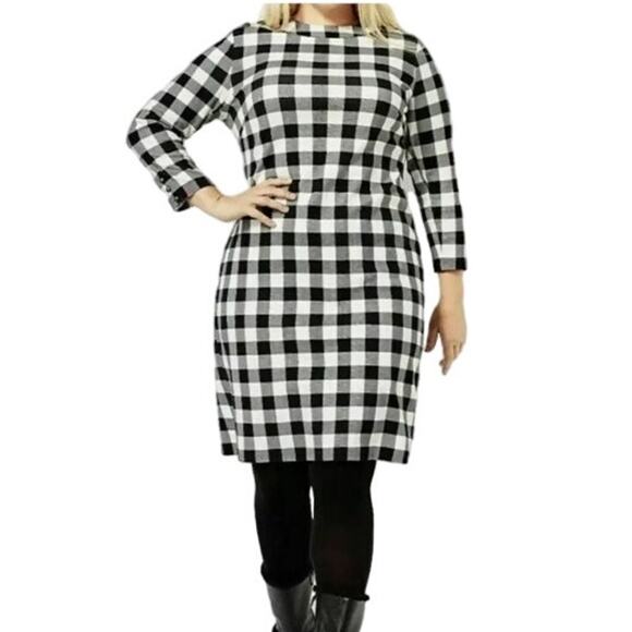 NWT Talbots Buffalo Check Mock Turtle Dress Size P(Petite) (2) - Picture 3 of 14